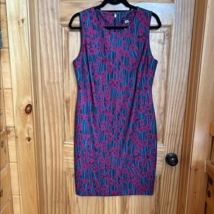 Tommy Hilfiger Floral Midi Dress - Blue and Purple